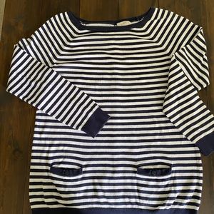 LOFT Tunic Stripe Lightweight Sweater